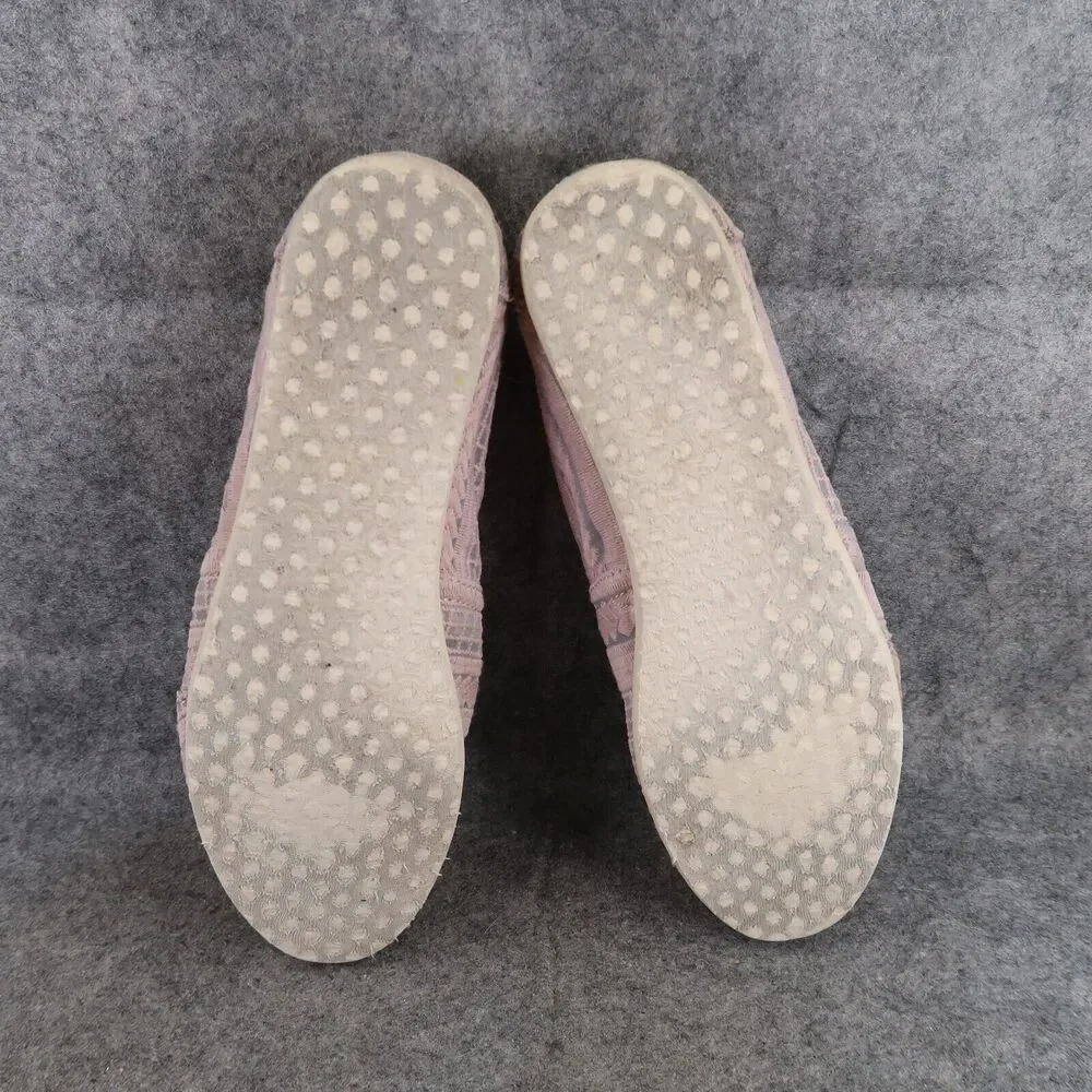 Toms Shoes Womens 8 Flats Casual Fashion Venice Lilac Arrow Embroidered Mesh